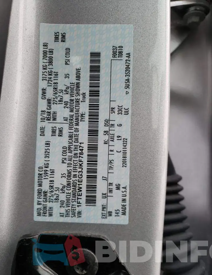 1FTEW1EG3JKF78471 Photo# 12