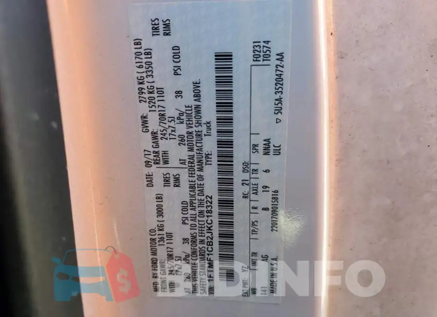 1FTMF1CB2JKC18322 Photo# 12