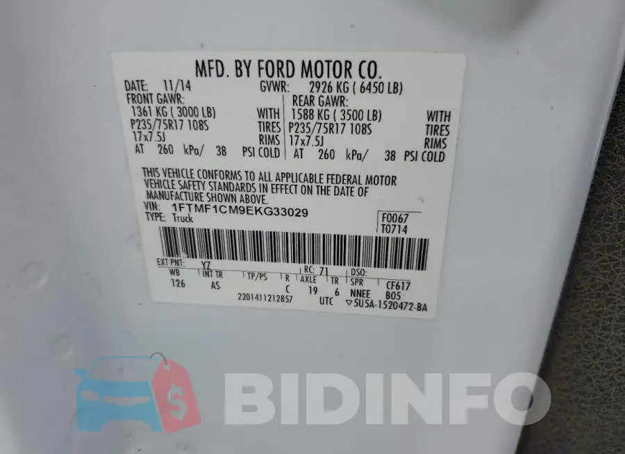 1FTMF1CM9EKG33029 Photo# 12