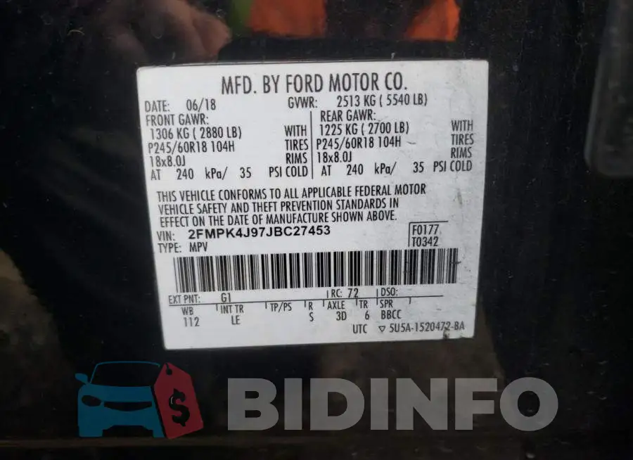 2FMPK4J97JBC27453 Photo# 13