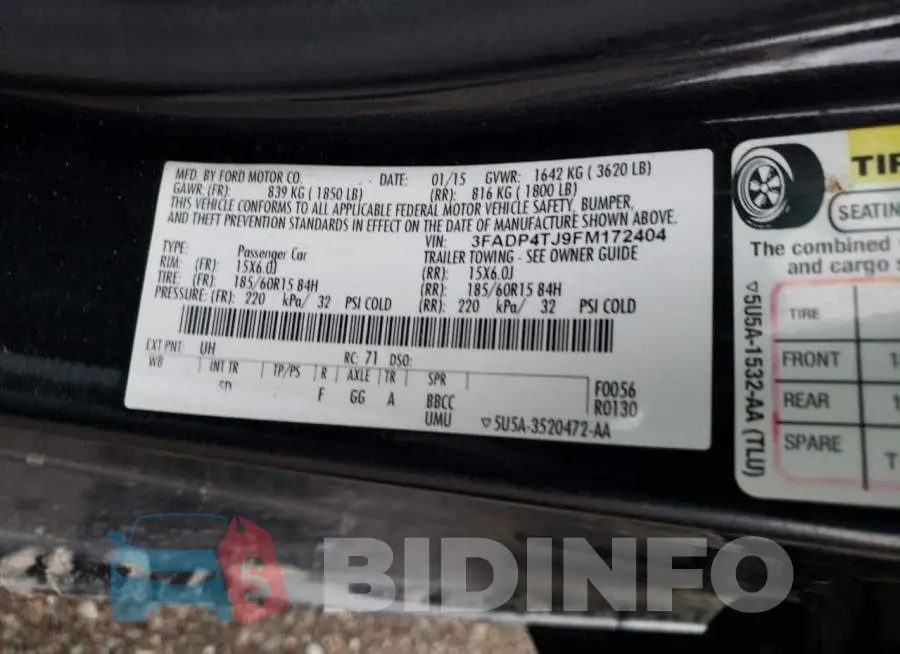 3FADP4TJ9FM172404 Photo# 12