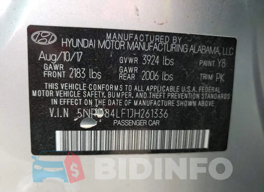 5NPD84LF1JH261336 Photo# 12