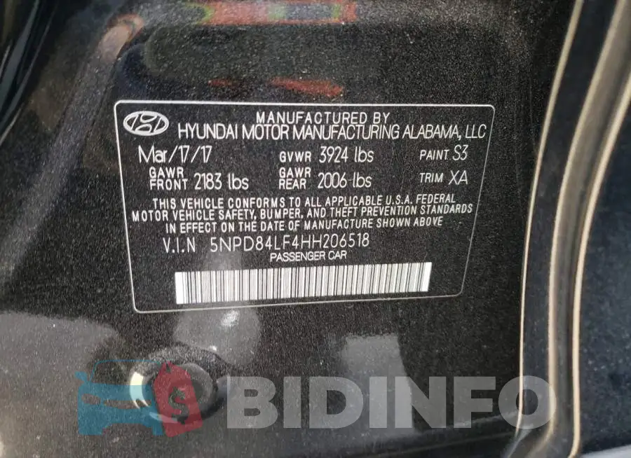 5NPD84LF4HH206518 Photo# 12
