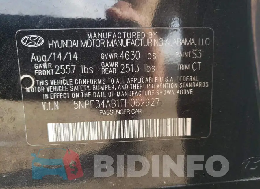 5NPE34AB1FH062927 Photo# 10