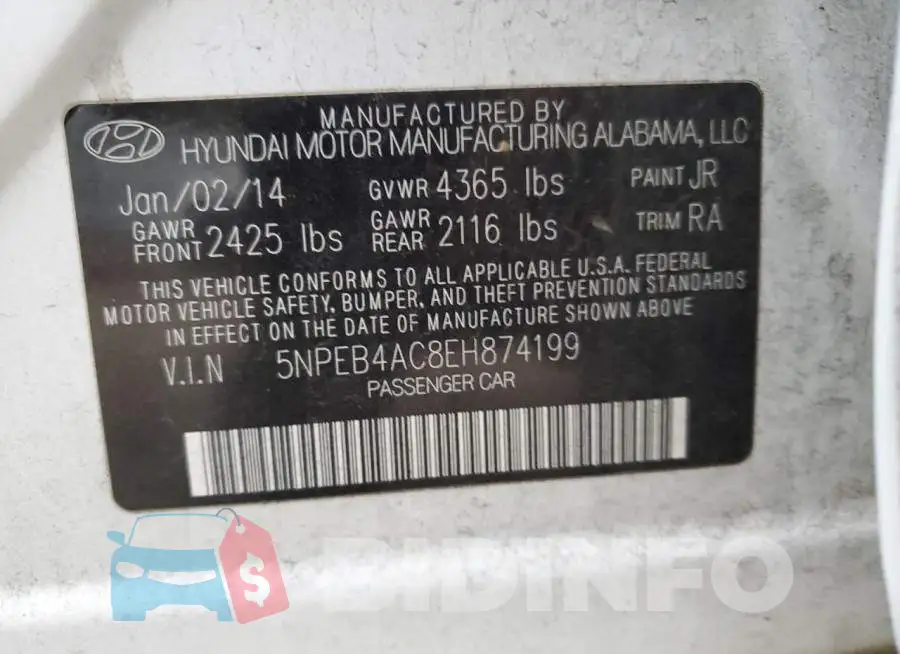 5NPEB4AC8EH874199 Photo# 12