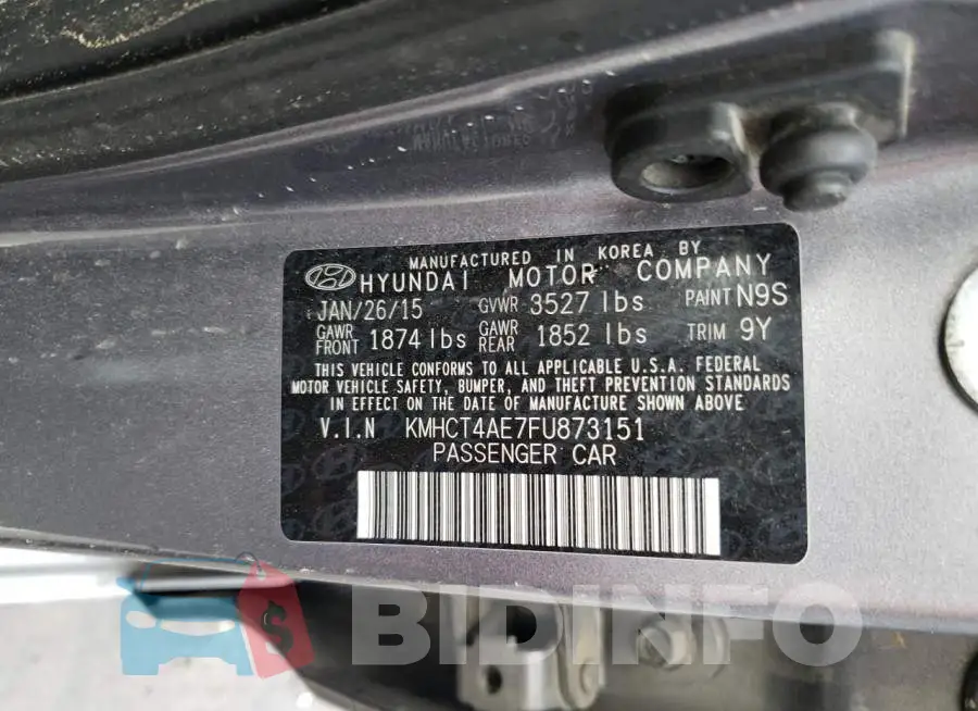 KMHCT4AE7FU873151 Photo# 12