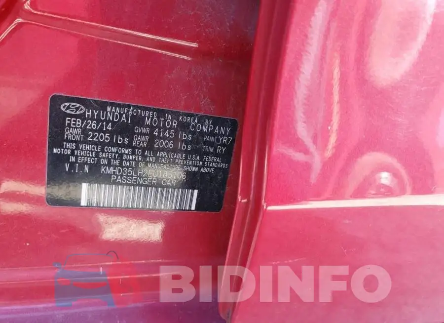 KMHD35LH2EU185106 Photo# 13