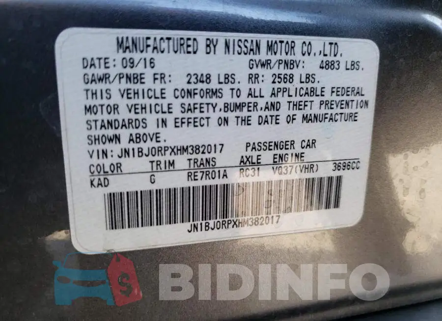 JN1BJ0RPXHM382017 Photo# 13