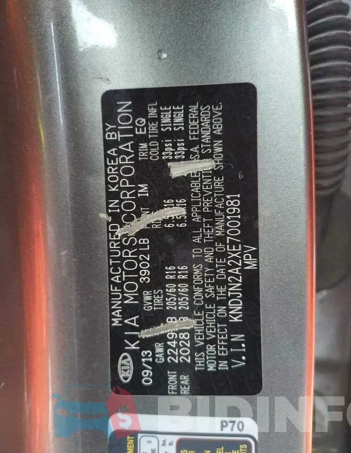 KNDJN2A2XE7001981 Photo# 13