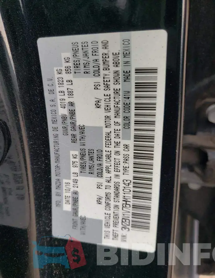 3MZBN1V76HM110143 Photo# 12
