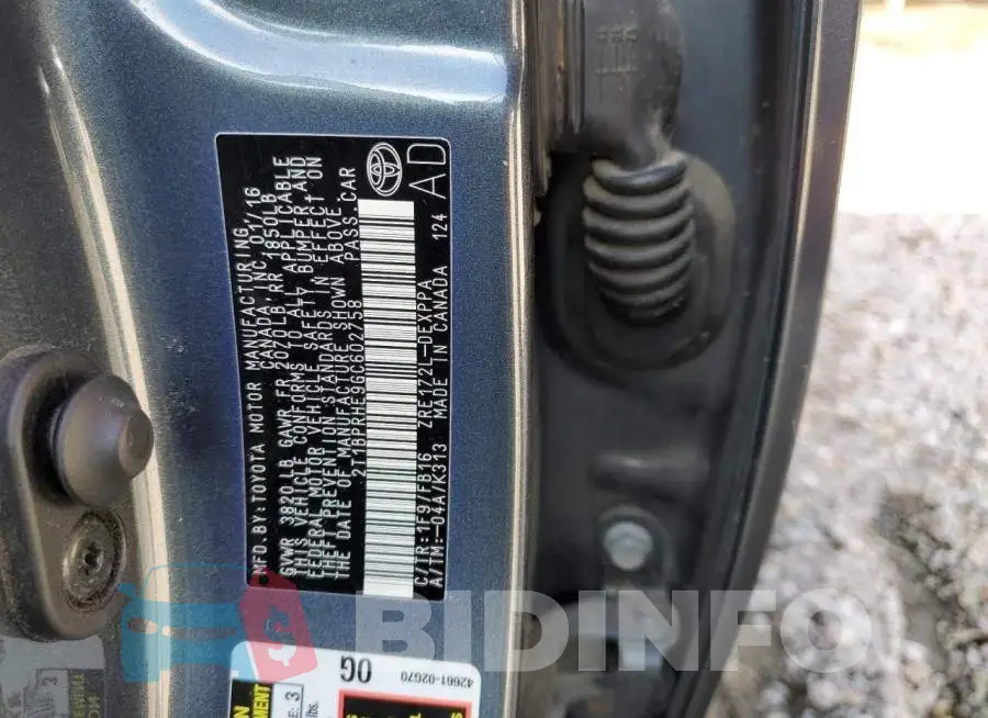 2T1BPRHE9GC602758 Photo# 12