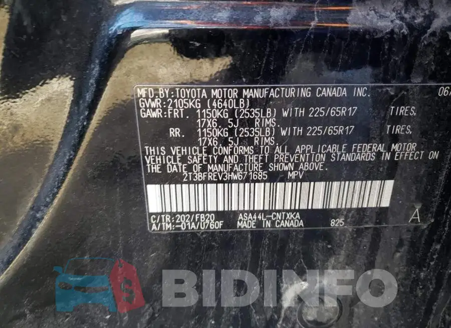 2T3BFREV3HW671685 Photo# 12