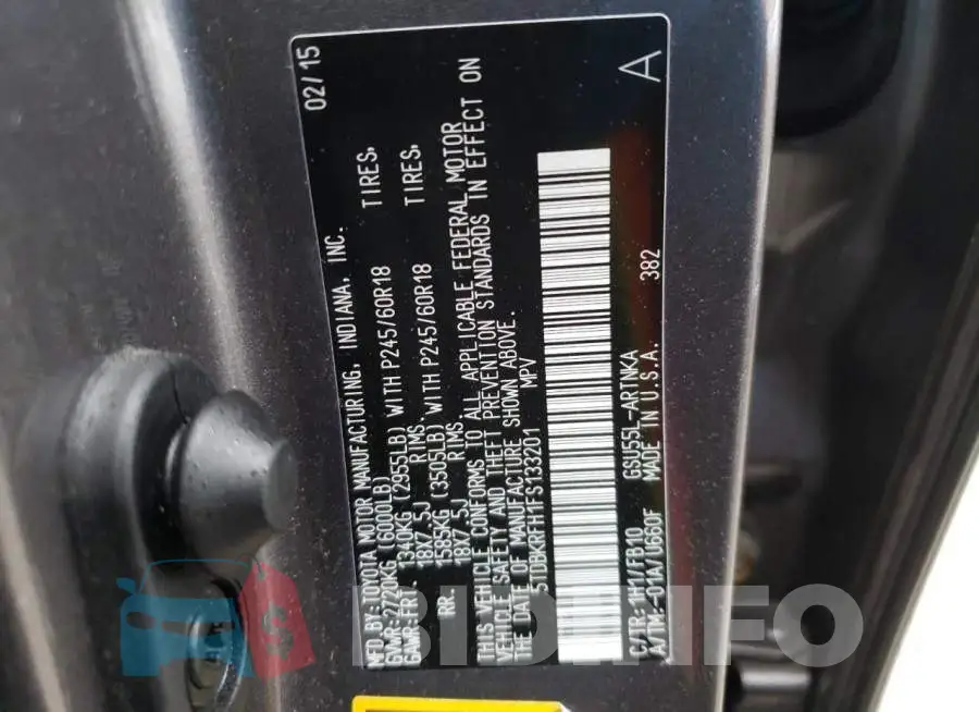 5TDBKRFH1FS133201 Photo# 12