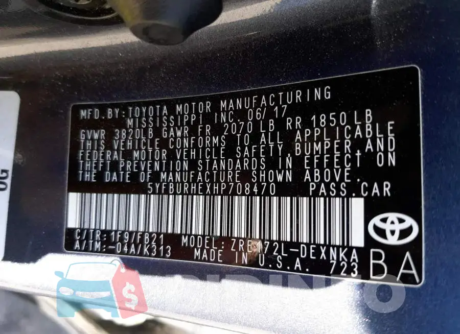 5YFBURHEXHP708470 Photo# 10