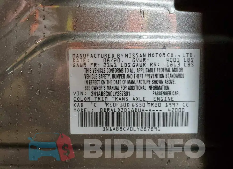 3N1AB8CV0LY287891 Photo# 12