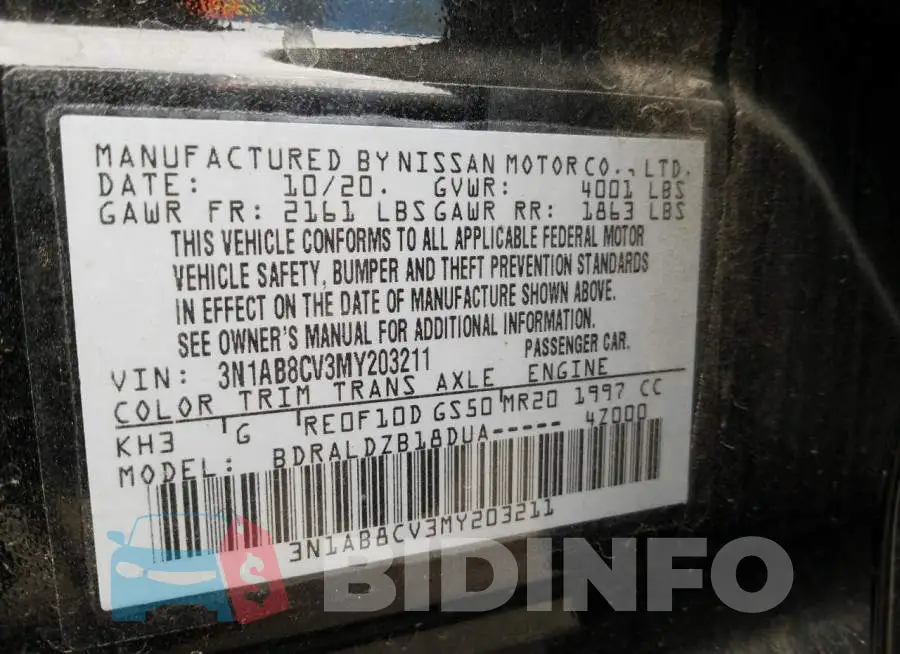 3N1AB8CV3MY203211 Photo# 12