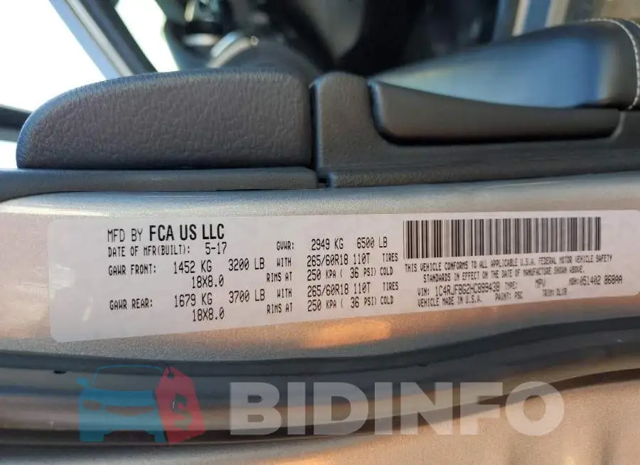 1C4RJFBG2HC899438 Photo# 12