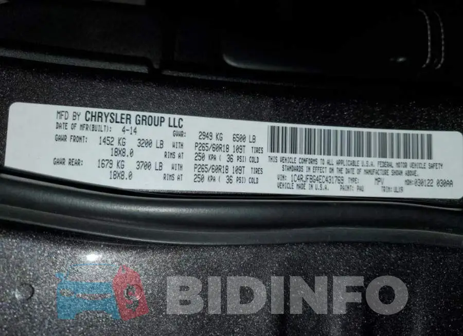 1C4RJFBG4EC431769 Photo# 13