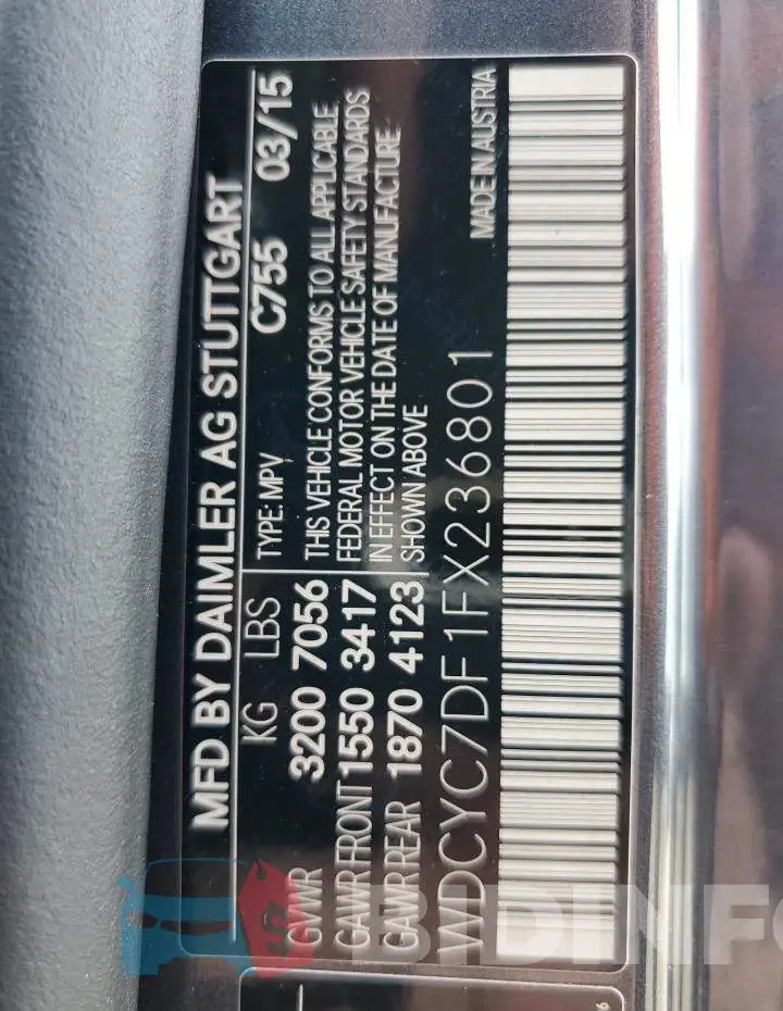 WDCYC7DF1FX236801 Photo# 14