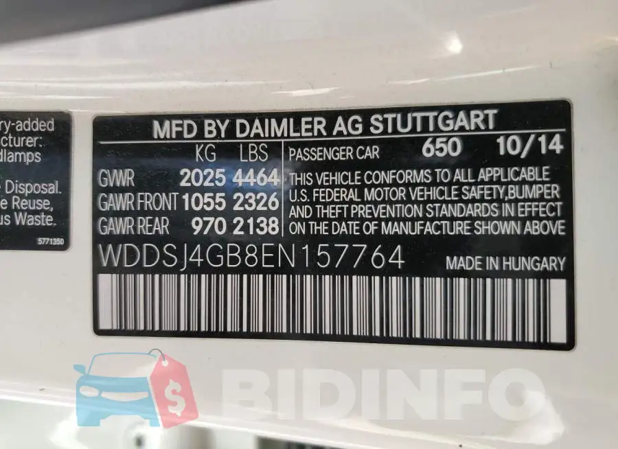 WDDSJ4GB8EN157764 Photo# 12