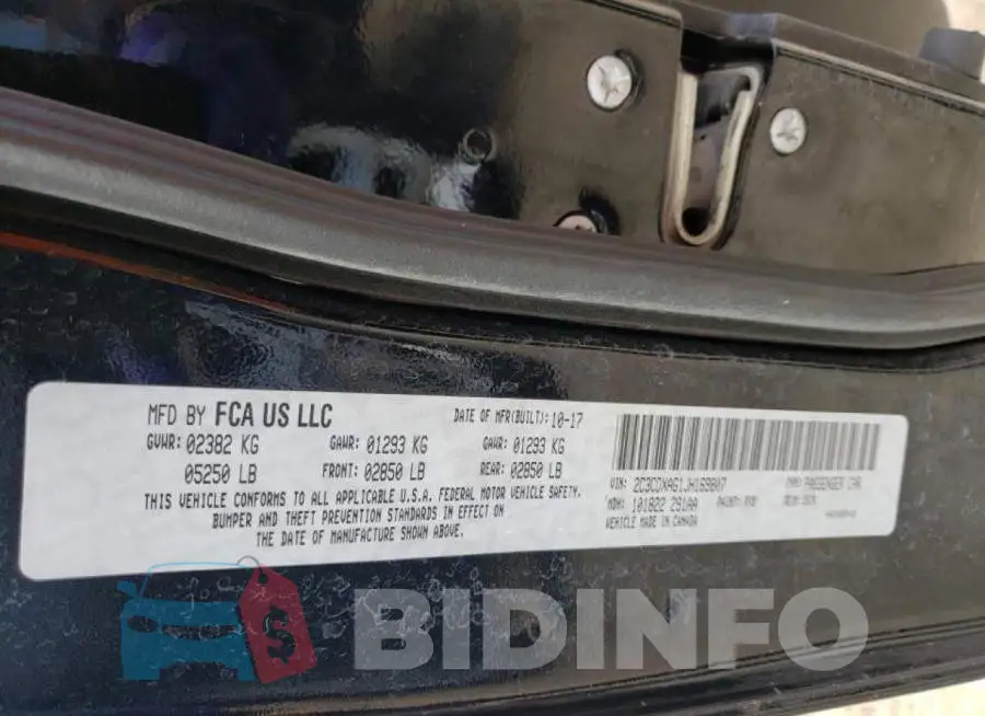 2C3CDXAG1JH169807 Photo# 13