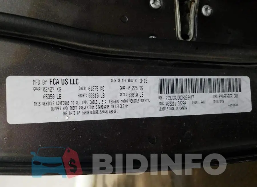2C3CDXJG6GH223417 Photo# 10
