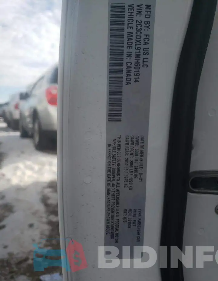 2C3CDXL91MH601914 Photo# 12