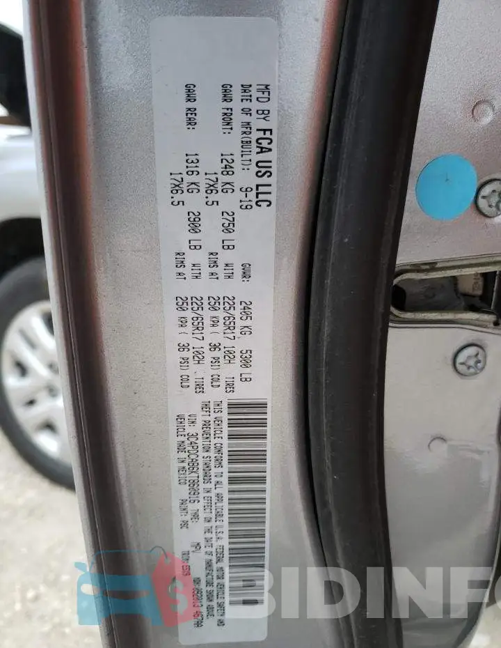 3C4PDCAB6KT860916 Photo# 12