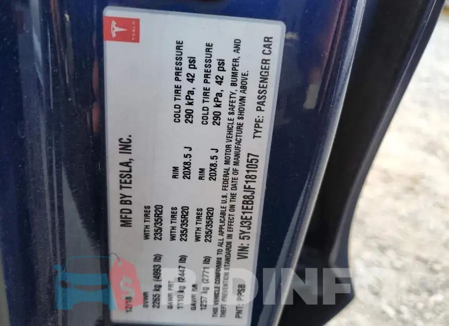 5YJ3E1EB8JF181057 Photo# 12