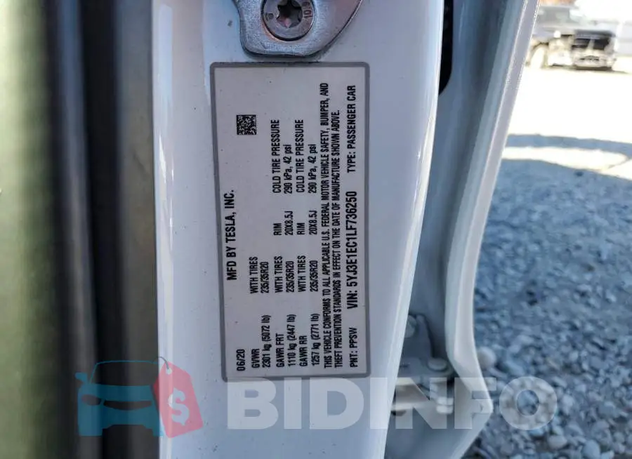 5YJ3E1EC1LF736250 Photo# 12