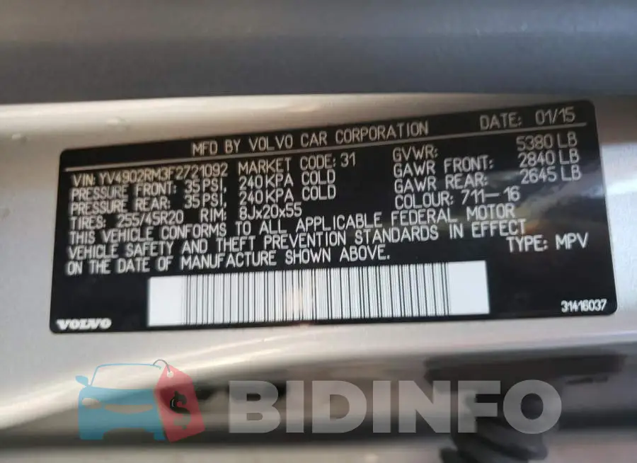 YV4902RM3F2721092 Photo# 13