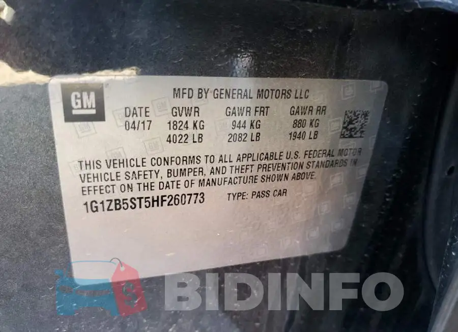 1G1ZB5ST5HF260773 Photo# 12