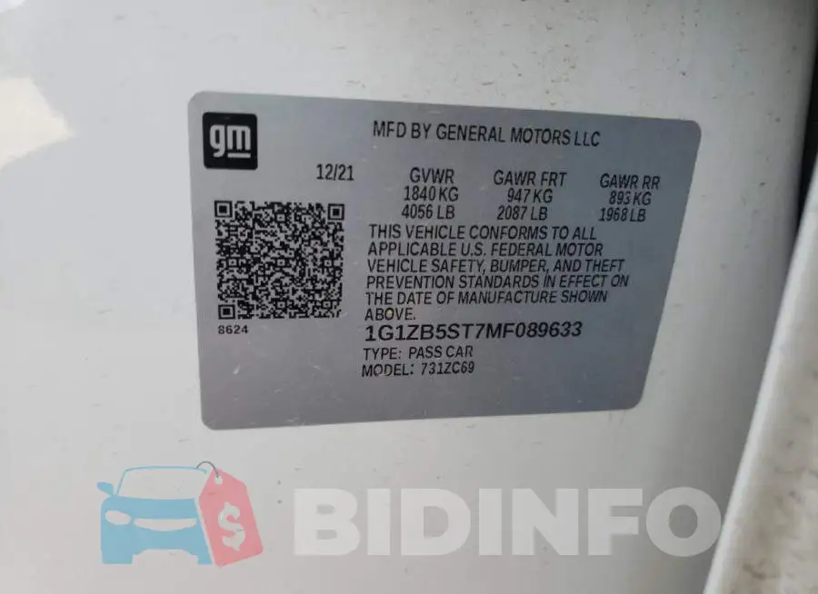 1G1ZB5ST7MF089633 Photo# 12