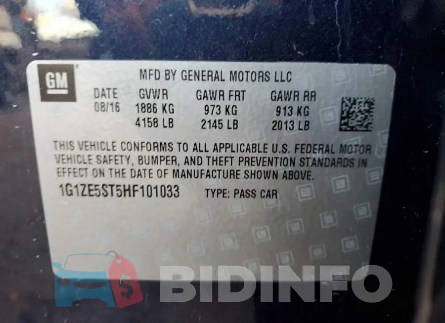1G1ZE5ST5HF101033 Photo# 12