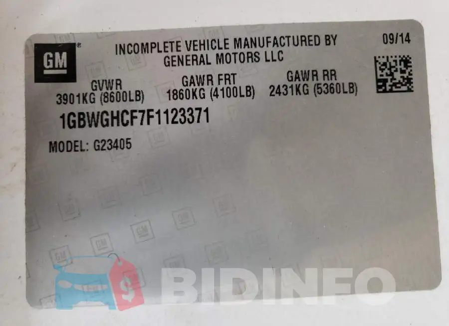 1GBWGHCF7F1123371 Photo# 13