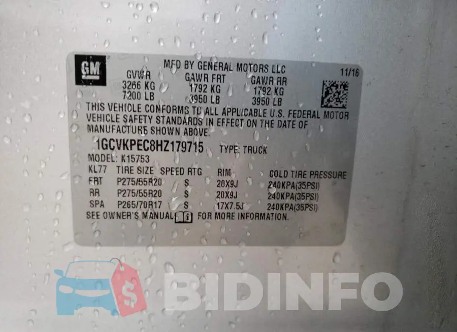 1GCVKPEC8HZ179715 Photo# 12
