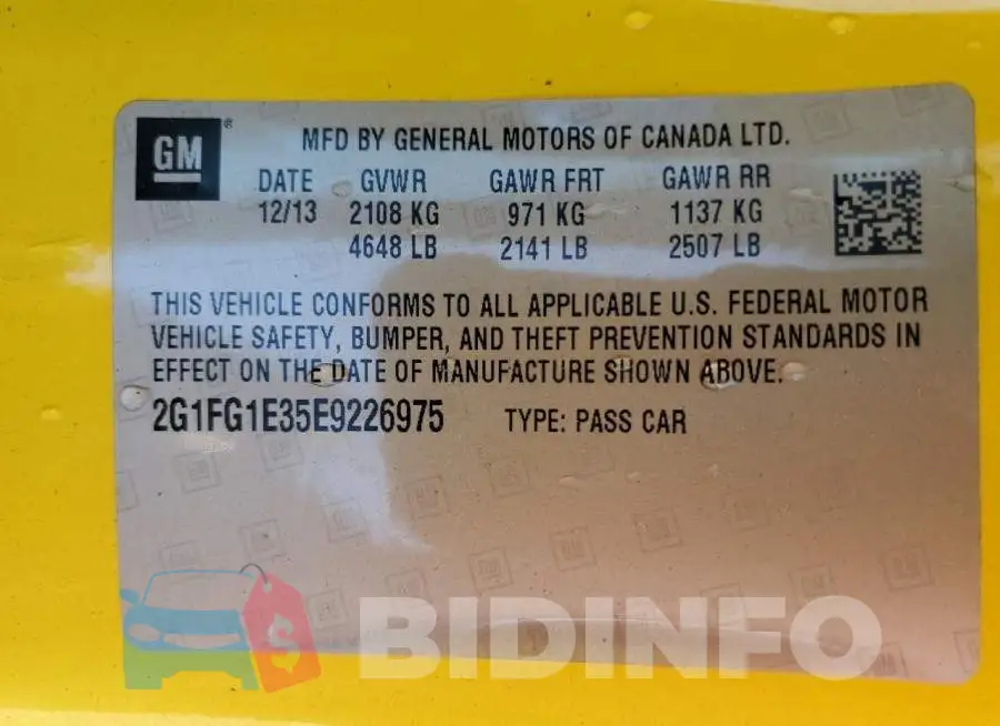 2G1FG1E35E9226975 Photo# 10