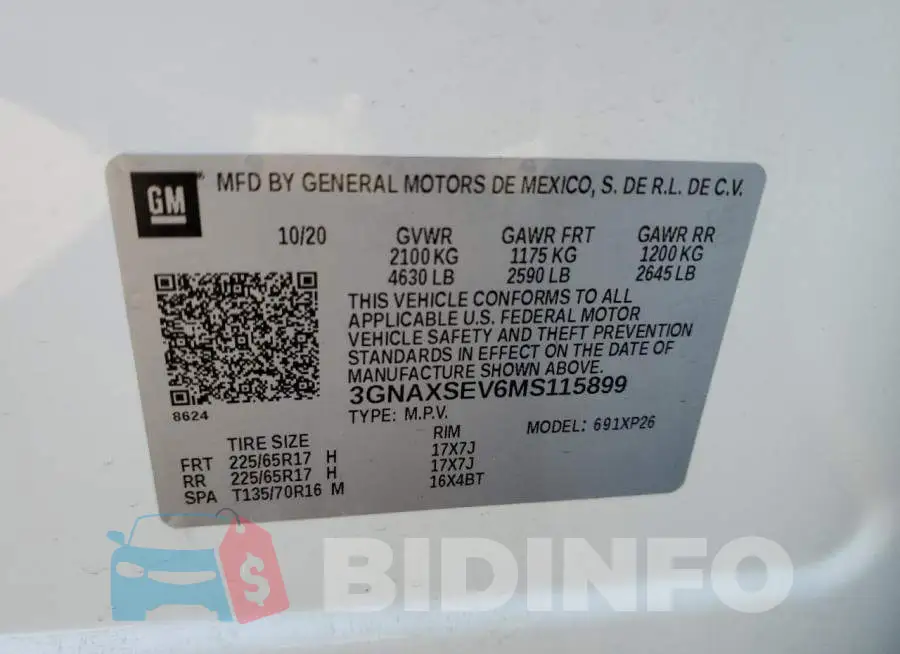 3GNAXSEV6MS115899 Photo# 13