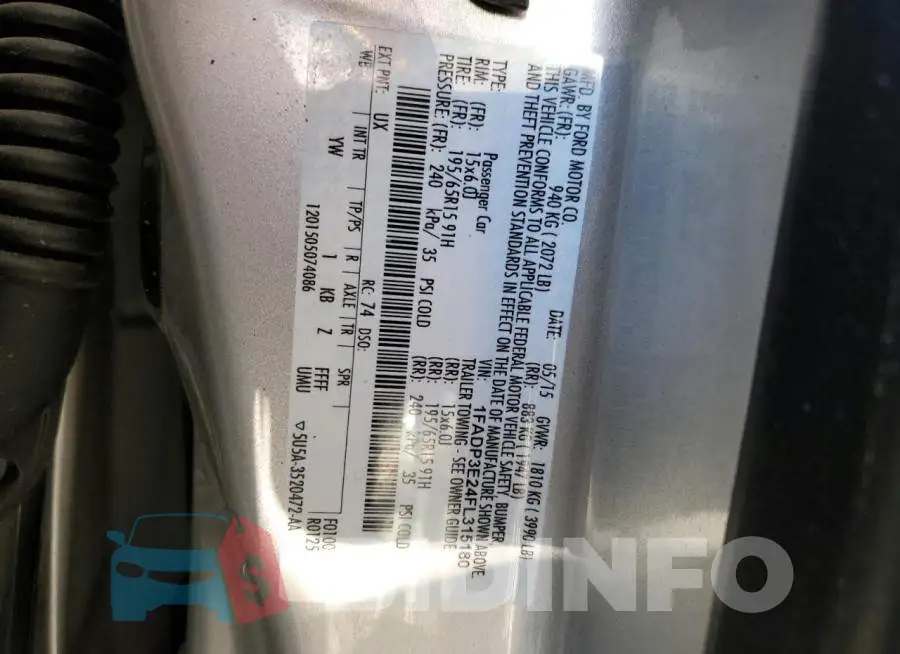 1FADP3E24FL315180 Photo# 12