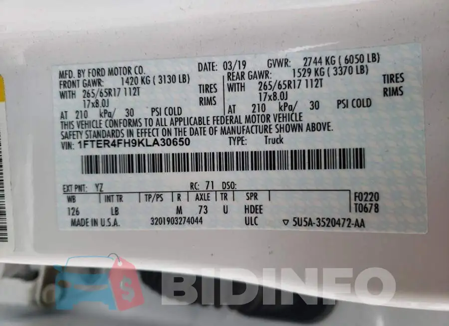 1FTER4FH9KLA30650 Photo# 13