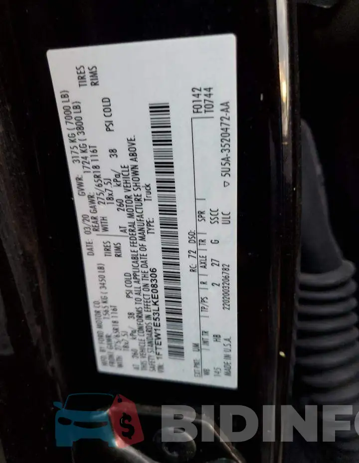 1FTEW1E53LKE08306 Photo# 13