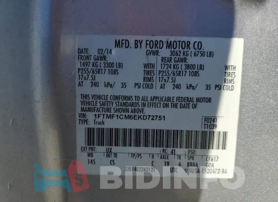 1FTMF1CM6EKD72751 Photo# 12