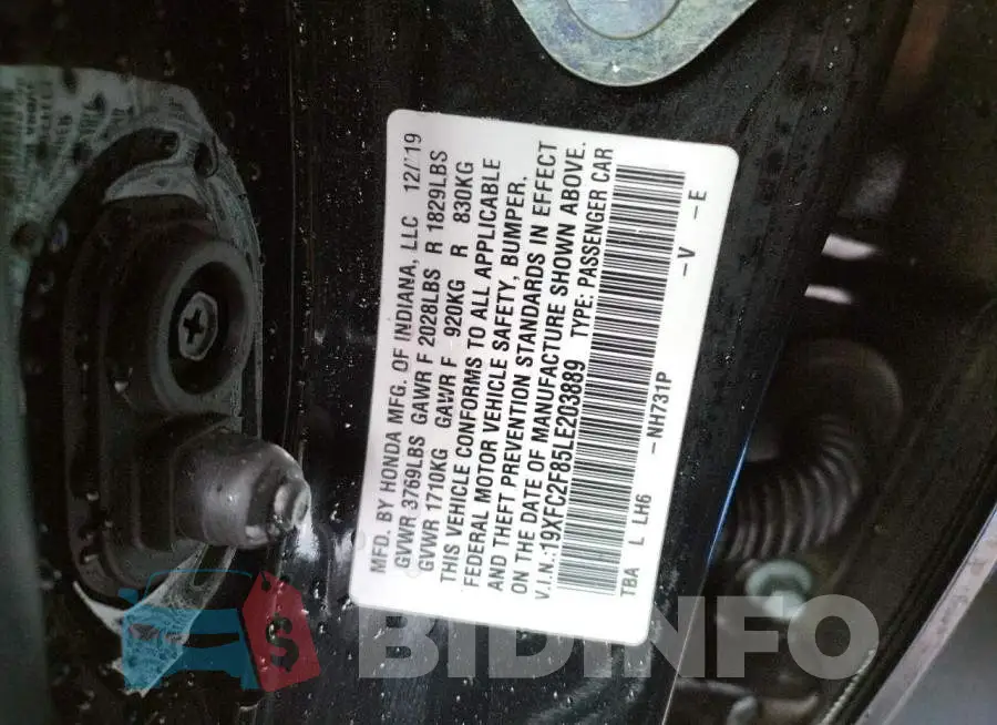 19XFC2F85LE203889 Photo# 12