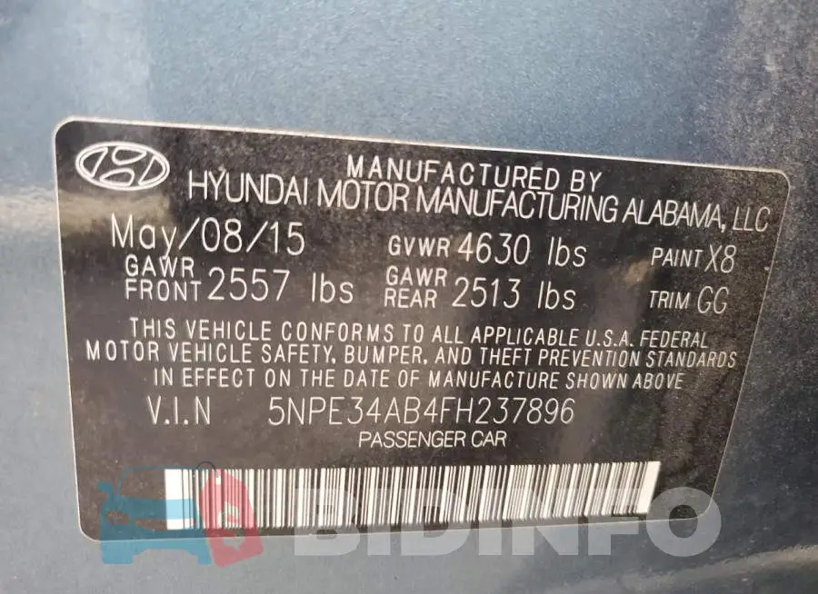 5NPE34AB4FH237896 Photo# 12