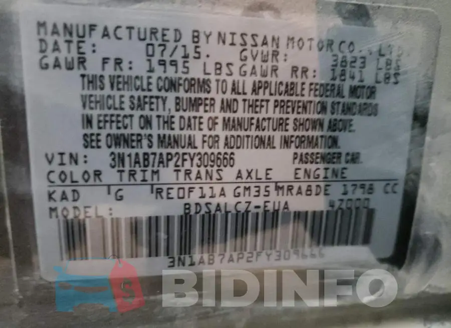 3N1AB7AP2FY309666 Photo# 12