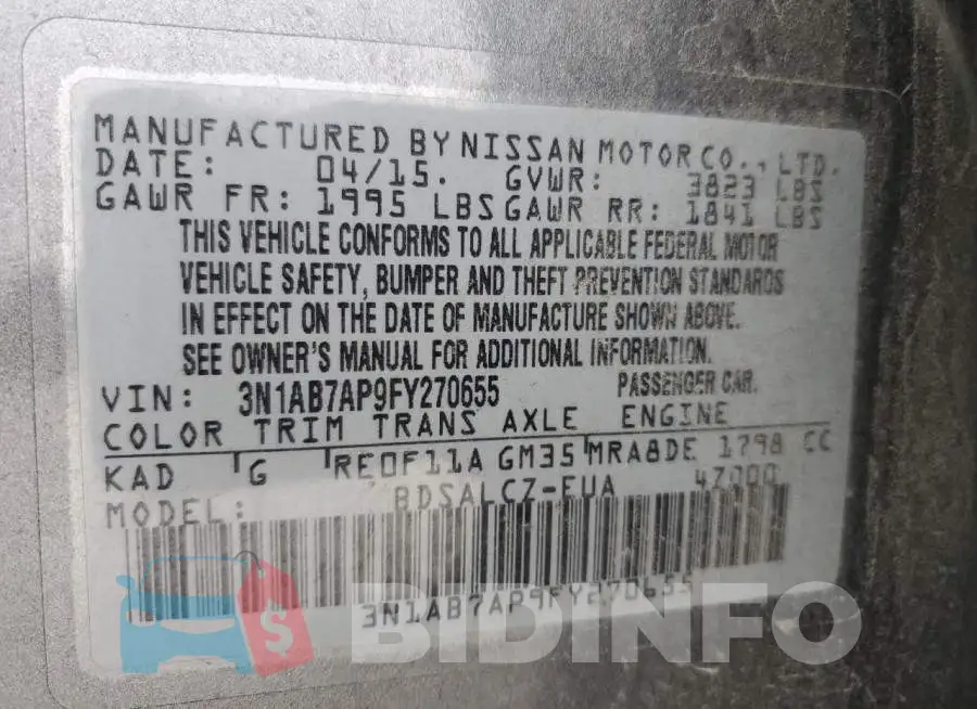 3N1AB7AP9FY270655 Photo# 12