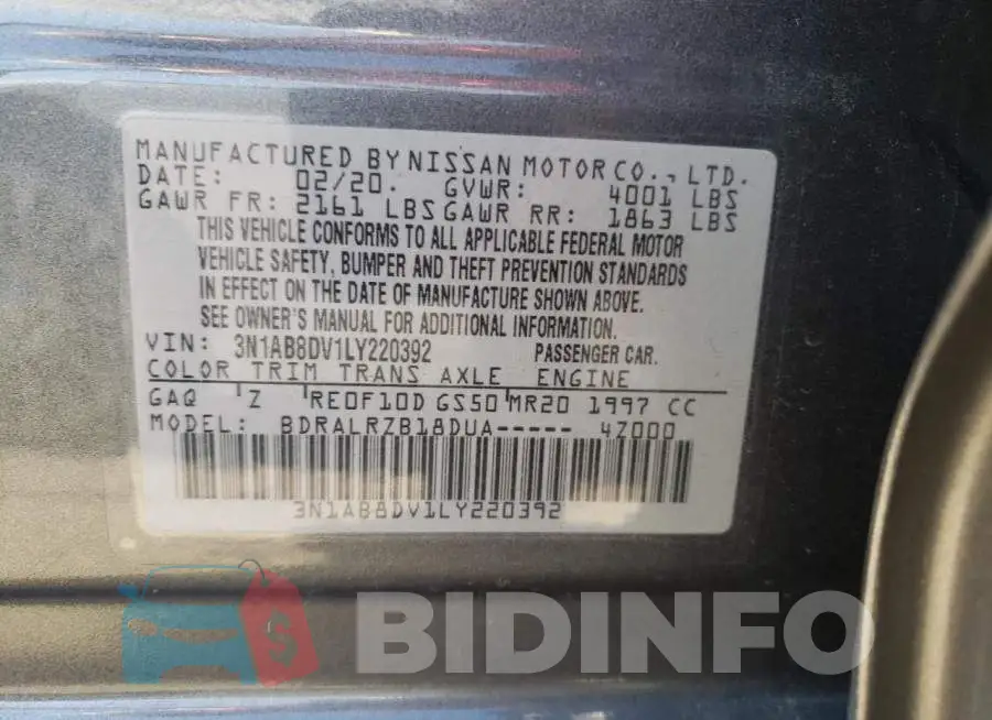 3N1AB8DV1LY220392 Photo# 12