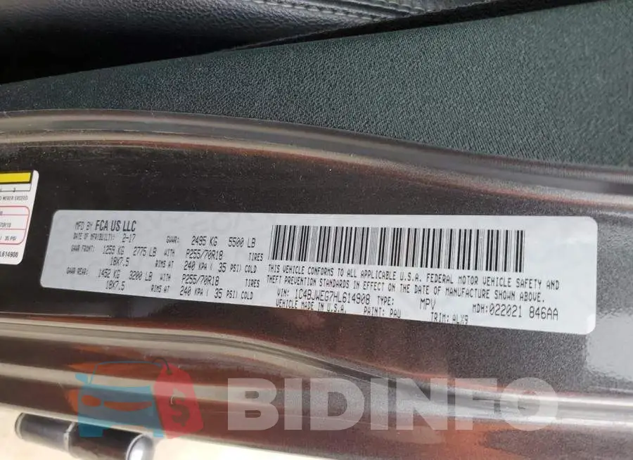 1C4BJWEG7HL614908 Photo# 10