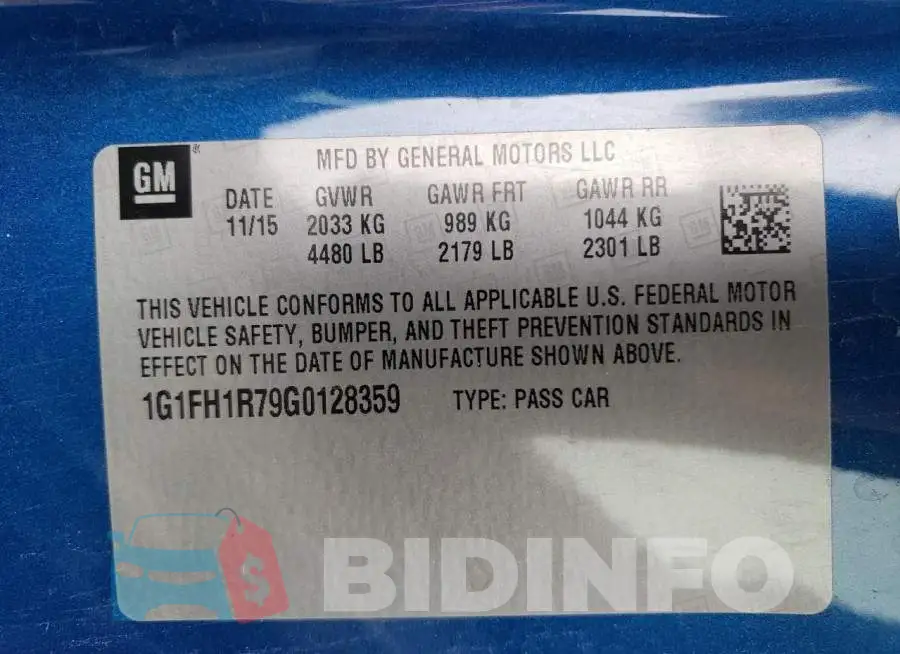 1G1FH1R79G0128359 Photo# 10