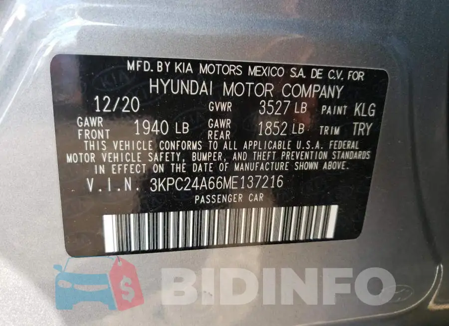 3KPC24A66ME137216 Photo# 12